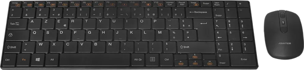 Pack 2en1 (Clavier/Souris) sans fil Advance Slim Compact (Noir)