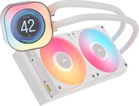 Kit Watercooling AIO Corsair iCue Link Titan RX LCD RGB - 240mm (Blanc)