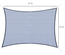 Voile d'ombrage rectangulaire 4L x 3l m