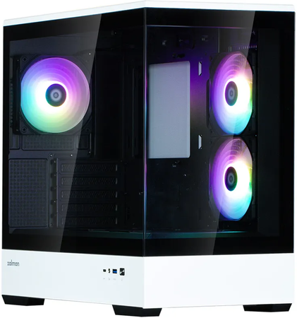 Boitier Mini Tour Micro ATX Zalman P30 RGB avec panneaux vitrés (Noir/Blanc)