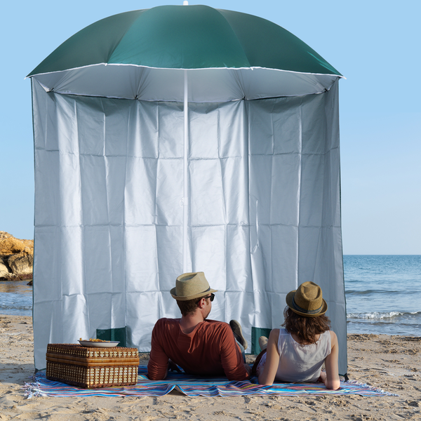 Parasol abri solaire 2 en 1 Ø 2,2 x 2,2H cm