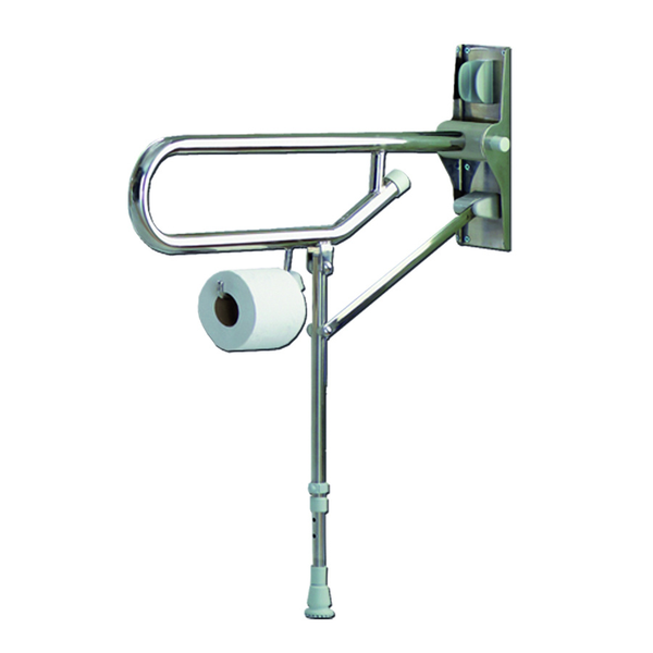 Barre d'appui rabattable inox pied réglable - AKW - 01830SS