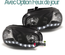 PHARES FEUX AVANTS DE JOUR LED DIURNES DRL DEVIL EYES NOIRS VOLKSWAGEN VW GOLF 4 (03394)
