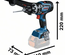 Perceuse-visseuse à percussion 18V GSB 18V-150 C (sans batterie ni chargeur) + coffret L-BOXX - BOSCH - 06019J5102