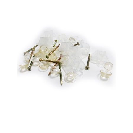 Kit de fixation nervurée à ondes greca (x10) - Coloris - Standard, Longueur - 4 cm