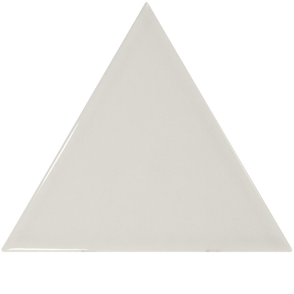SCALE TRIANGOLO LIGHT GREY - Faience triangulaire 10,8x12,4 cm gris perle brillant