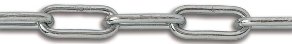 Chaîne longue droite 6 mm acier zingué 40 m CHAPUIS TBO4E