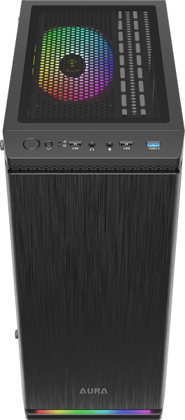 Boitier Moyen Tour ATX Gamdias Aura GC8 RGB avec panneau vitré (Noir)