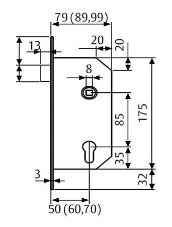 Serrure 4039 Ghe sur antipanique