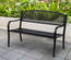 Banc 3 places de jardin style contemporain noir