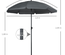 Parasol inclinable octogonal  Ø 1,8 x 2,09H m acier polyester gris