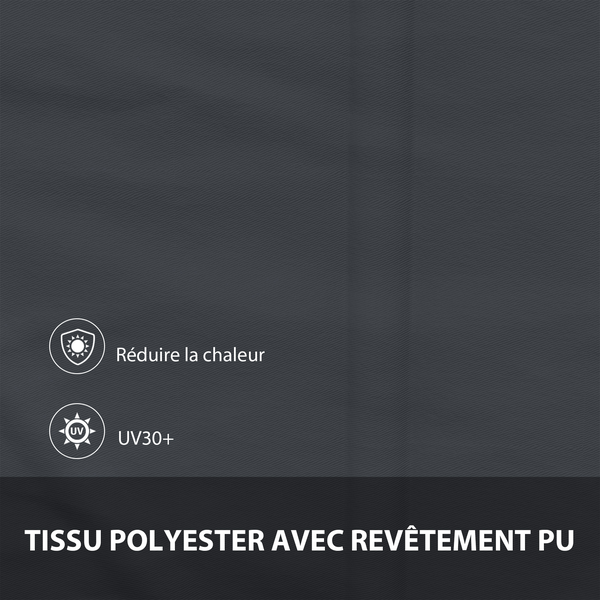 Store banne manuel inclinable acier alu. polyester gris