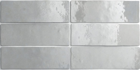 ARTISAN ALABASTER  - Faience 6,5X20 cm aspect zellige brillant gris
