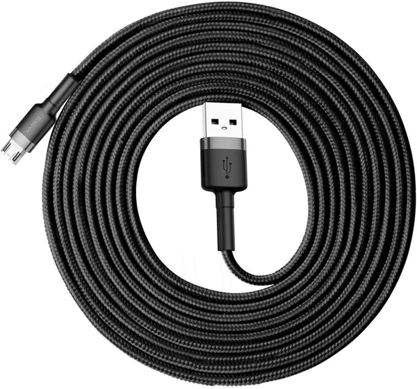 Cable Baseus Cafule USB 2.0 type A - Micro B M/M 3m (Noir/Gris)