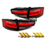 FEUX ROUGES A LED SEQUENTIELS DYNAMIQUES AUDI A4 B8 BERLINE PH2 A LED DE SERIE (05470)
