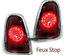 FEUX ROUGES LED RONDS CELIS POUR MINI COOPER R56 R57 2010-2015 LOOK F56 F57 (05426)