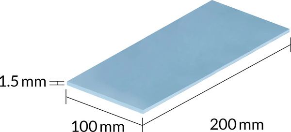 Lot de 2 Pads Thermiques Arctic TP-3 200x100x1,5mm (Bleu)