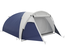Tente de camping 3-4 personnes fibre verre polyester bleu gris