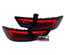FEUX ROUGES NOIRS BANDES LED CELIS LOOK PHASE 2 POUR RENAULT CLIO 4 2012-2016 (03893)