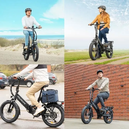 Vélo Électrique VAE YOLOWAY 20" Noir-Batterie amovible 36V/12.5AH-Moteur 250W-Shimano 7 Vitesses-VTT Ville E-Bike-Autonomie 50-90km