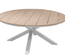 Table de jardin ronde alu/acacia Oriengo Blanc - 8 places - Hespéride