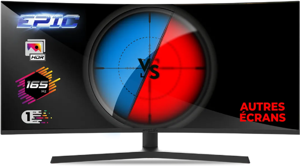 Ecran incurvé 34" Spirit of Gamer Epic WQHD 165Hz (Noir)