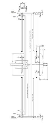 Crémone DUALIS 7220 encastre laquée blanche RAL9010 - LA CROISEE DS - DS7220-036