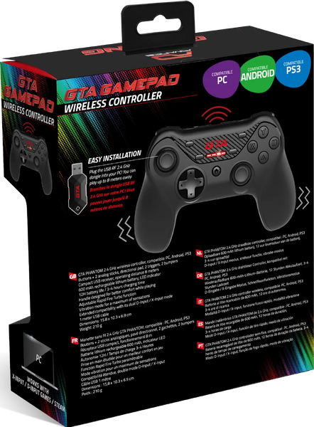 Manette de jeu sans fil Advance GTA 300 (Noir)