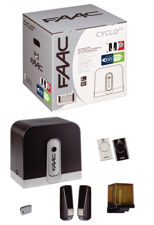 Automatisme pour portail coulissant Cyclo C720 kit integral 24V - FAAC - 105999144