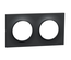 Plaque ODACE Styl anthracite 2 postes horizontal/vertical entraxe 71mm - SCHNEIDER ELECTRIC - S540704
