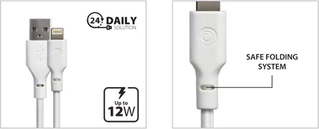 Câble Tiemme Classic USB type A - Lightning M/M 12W 2m (Blanc)