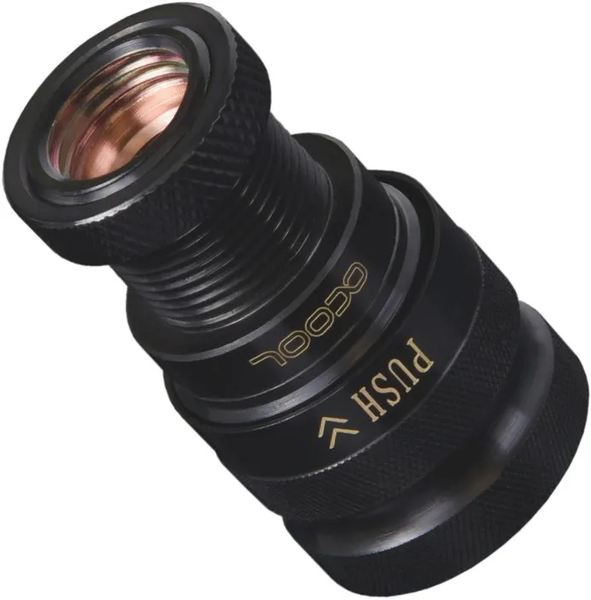 Raccord autobloquant Alphacool Eiszapfen Quick Coupling Femelle G1/4 (Noir)