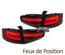 FEUX ROUGES NOIRS LED SEQUENTIELS DYNAMIQUES AUDI A4 B8 BERLINE PH2 A LED DE SERIE (05594)