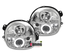PHARES CHROME FEUX ANNEAUX LED ANGEL EYES RENAULT TWINGO 1 1992-2007 (11132)