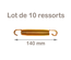 Lot de 10 ressorts Gold 140mm pour trampoline de jardin