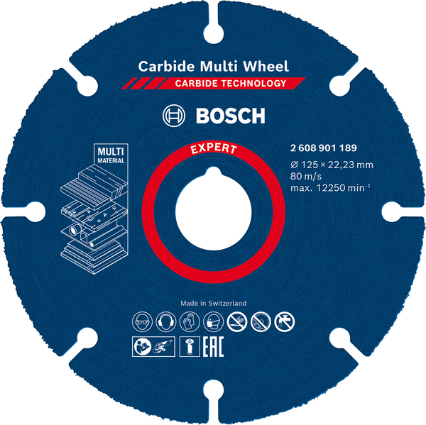 Disque à tronçonner EXPERT Carbide Multi Wheel 125mm - BOSCH - 2608901189