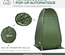 Tente de douche pliable pop-up polyester vert