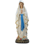Statue Notre Dame de Lourdes en résine colorée 88 cm