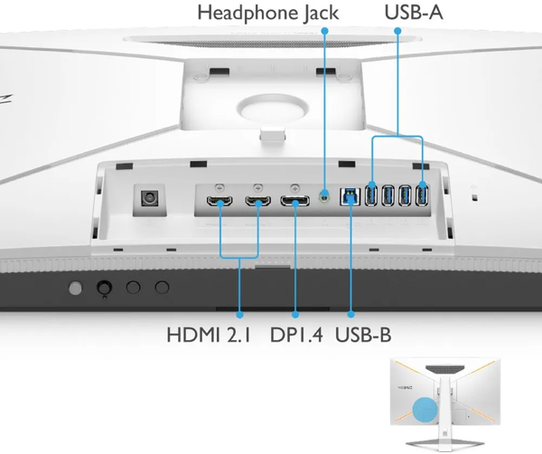 Ecran 27" BenQ Mobiuz EX2710U 4K Ultra HD 144Hz (Blanc)