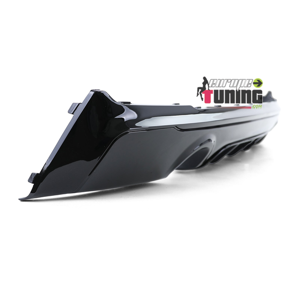 DIFFUSEUR SPORT NOIR BRILLANT SORTIES DROITE ET GAUCHE BMW SERIE 2 COUPE F22 PACK M (05419)