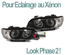 PHARES NOIRS A ANNEAUX LED ANGEL EYES BMW X5 E53 1999-2003 PHASE 1 FEUX XENON (13668)