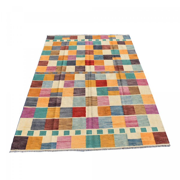 Tapis kilim tissé main en laine PESHAWAR F