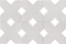 KASBAH BASE SMOKE - Carrelage croix à tacos 12x12 cm