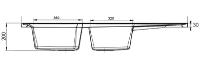 Évier à poser réversible 2 cuves MONTRÉAL 1200 SMC nu - MODERNA - EPBB120R17D