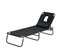 Bain de soleil inclinable pliable noir