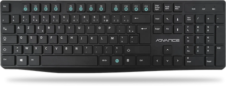 Pack 3en1 (Clavier/Souris/Tapis) sans fil Advance Elite (Noir)