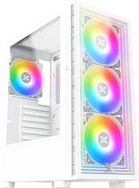 Boitier Moyen Tour ATX Xigmatek Phantom RGB avec panneaux vitrés (Blanc)