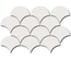 SCALE FAN WHITE - Faience écaille de poisson 10,6x12 cm blanc brillant