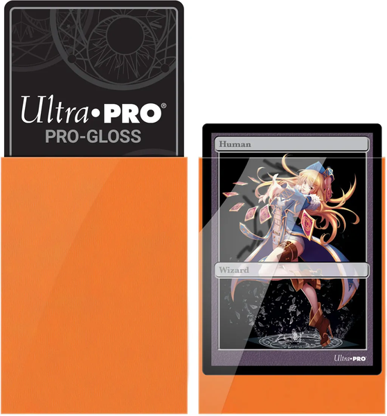 Lot de 60 Sleeves Ultra Pro Pro-Gloss Format Small 62x89mm (Orange)