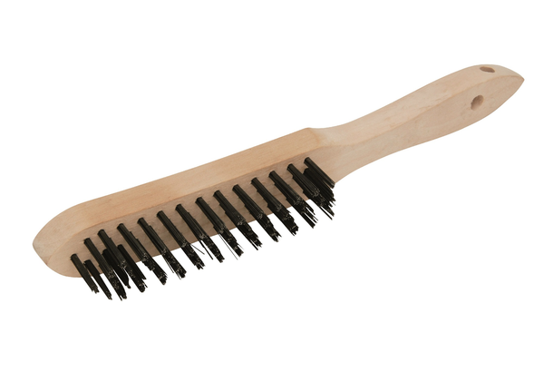 Brosse métal rigide 4 rangées à manche - ROULOR - 5252